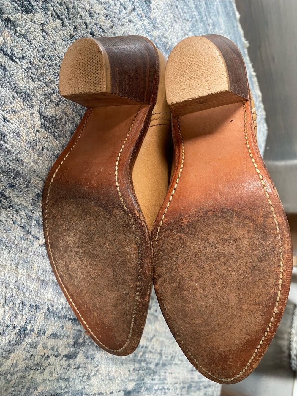 Frye Woman’s Tan Leather Western Boots with Decorative Stitching - Picture 7 of 8